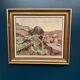 Original Swedish Oil on Canvas - 'The Dark Cliff' by Ellis Wallin - Signed - Dated 1962 - Vintage and Framed