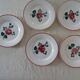 5 flat plates Digoin Sarreguemines Bagatelle 384112 antique faience