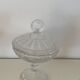 Two dredged cups in transparent glass geometric patterns in old relief