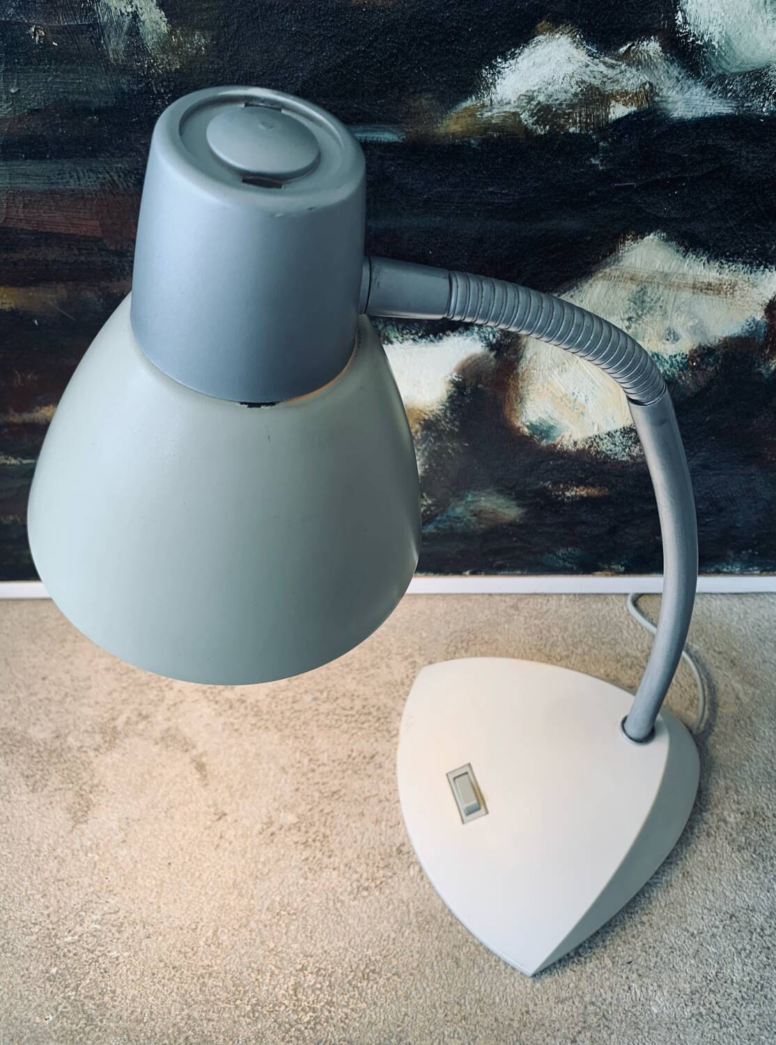 Vintage desk lamp - solid wood, Belgium