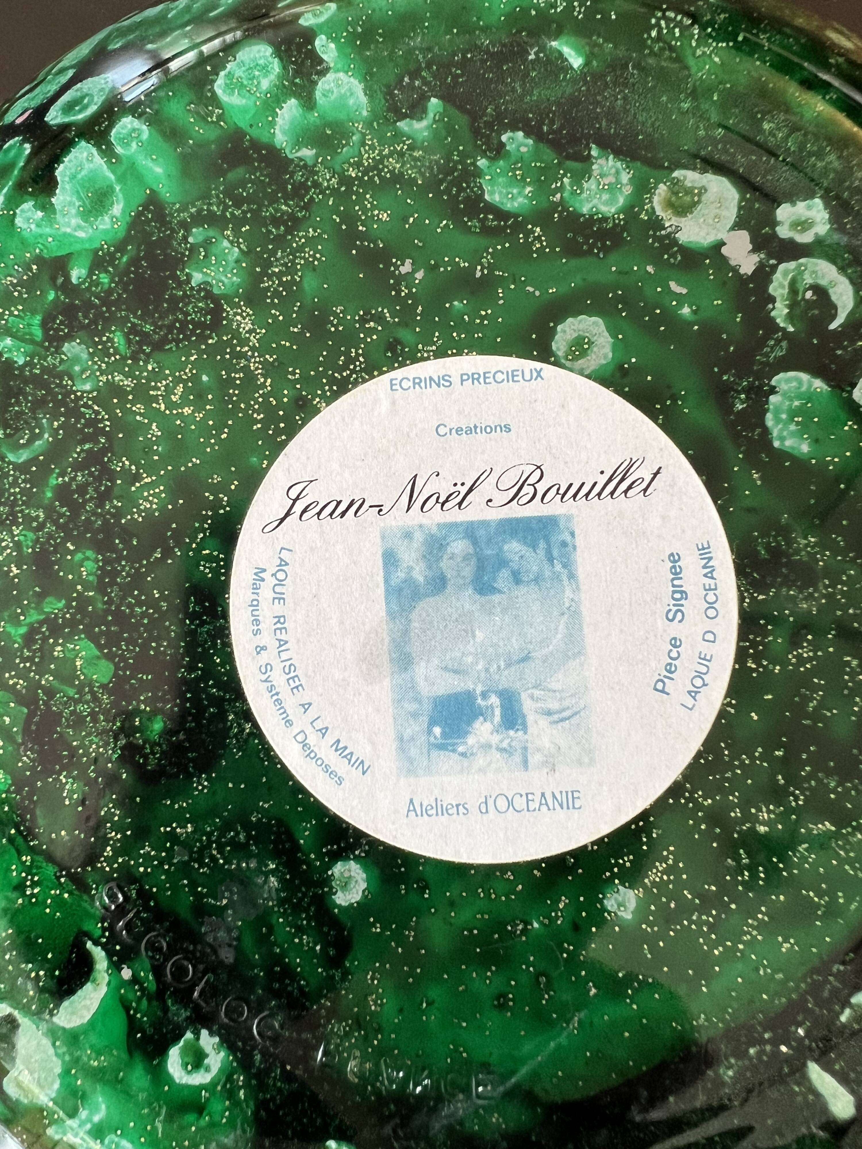 Saladier en verre laqué de "jean-noel bouillet"