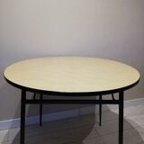 Wood-colored formica dining table
