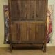 Norman Wedding Armoire in solid oak, richly carved, Louis period.