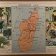 Old poster map of Madagascar - 1931