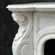 Louis XV style fireplace in white Carrara marble circa 1900