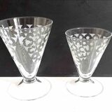 50s water glass set + 8 wine glasses