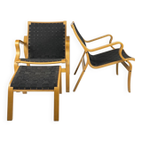2“Albert” Louge Chairs & 1 Ottoman by Finn Østergaard for Skippers Møbler,