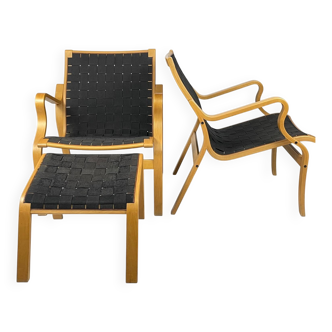 2 chaises Louge « Albert » et 1 ottoman de Finn Østergaard pour Skippers Møbler,