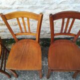 Set of 8 mismatched bistro chairs