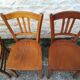 Set of 8 mismatched bistro chairs