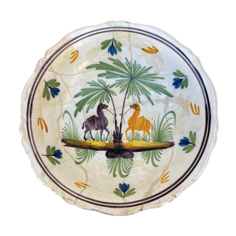 Old dish camels and palm trees restored
