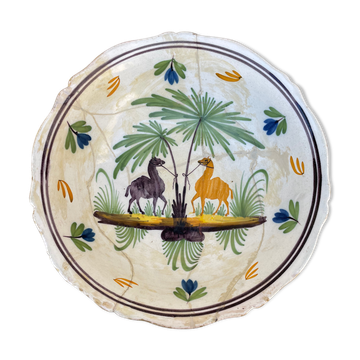 Old dish camels and palm trees restored