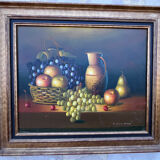 Painting: oil on canvas - still life with fruit
