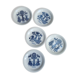 Set of 5 Royal Sphinx Maastricht dessert plates