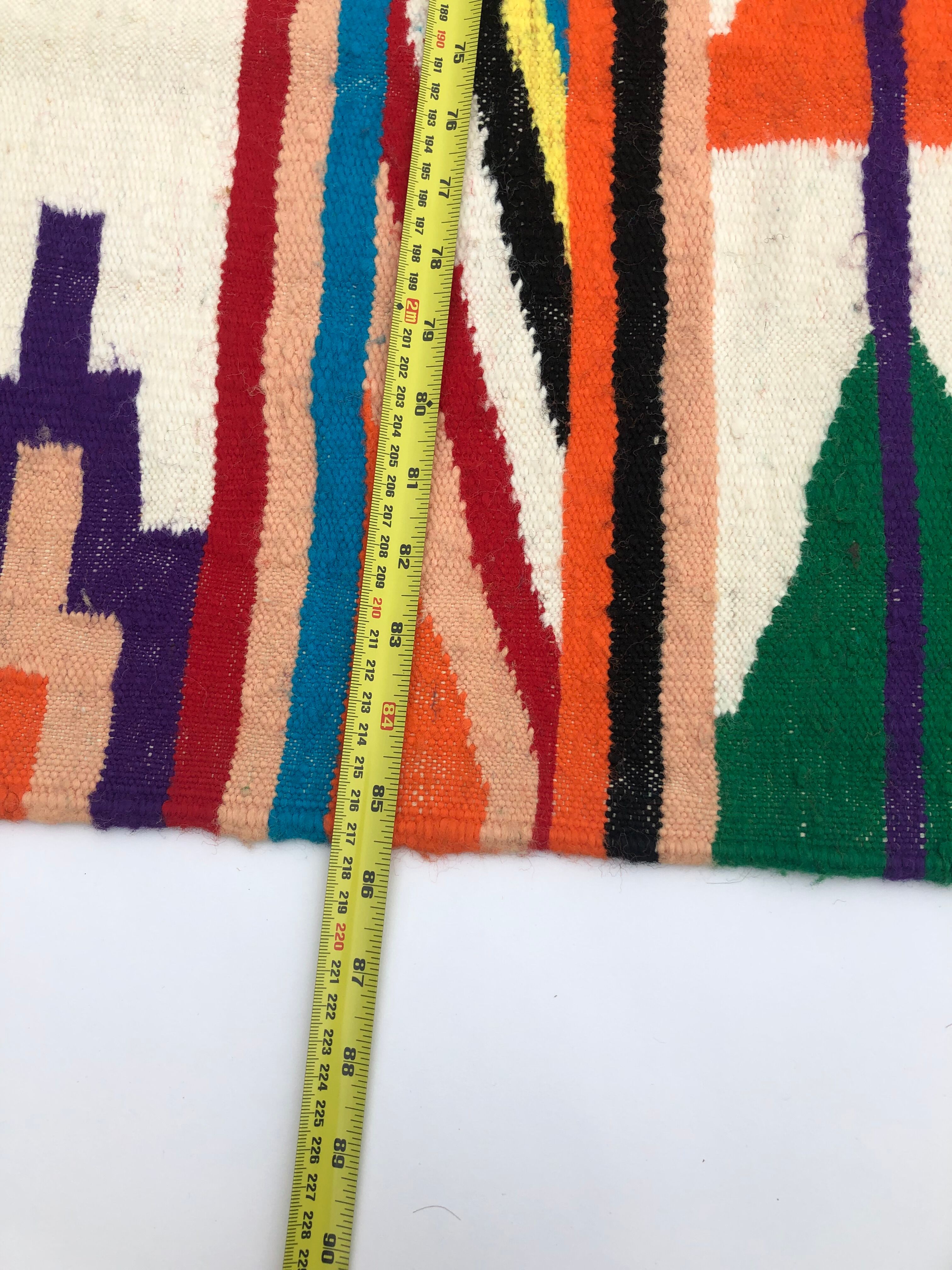 XXL Vintage Handmade Algerian Berber Ethnic Bohemian Antique Carpet - Area Rug 399x217