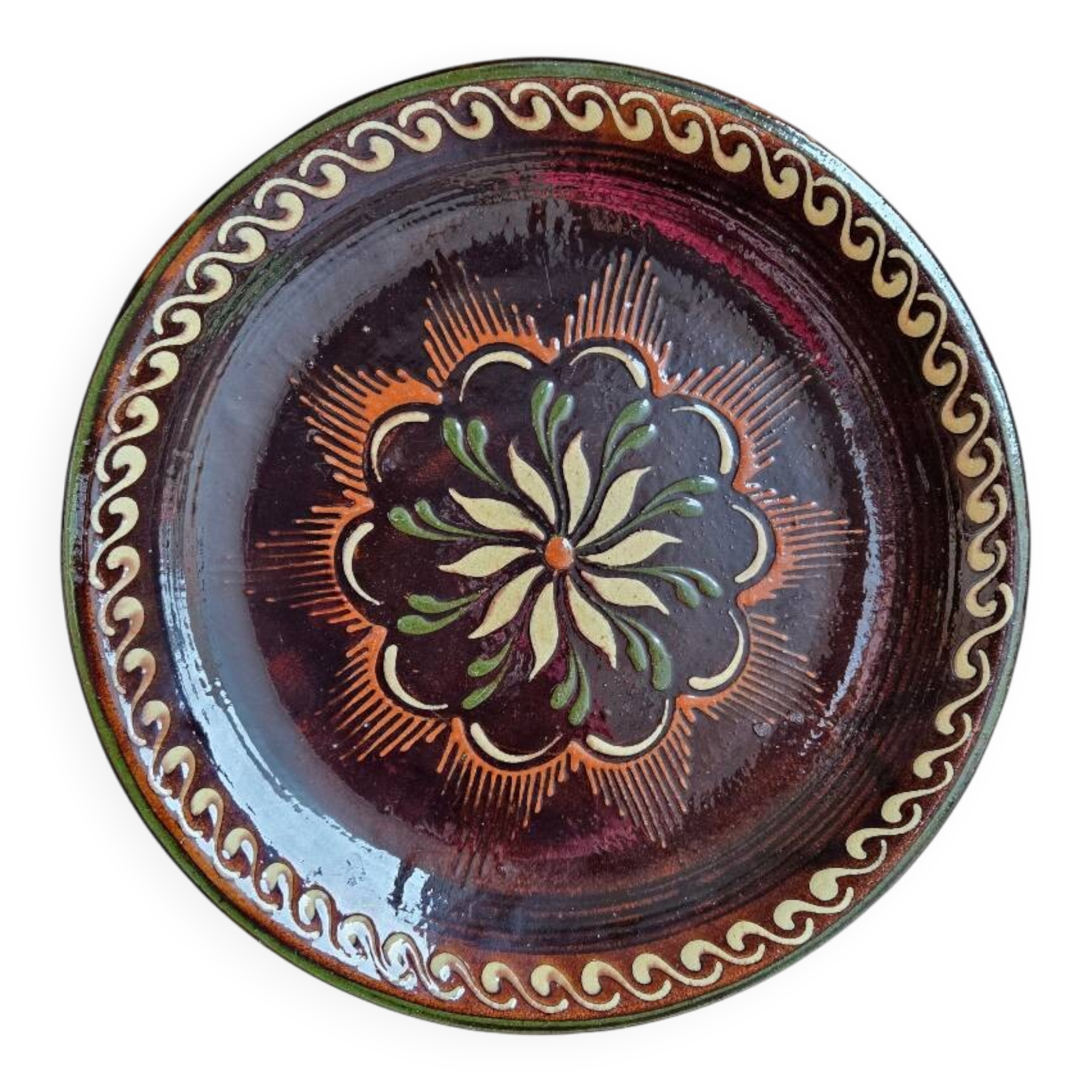 Alsatian earthenware plate