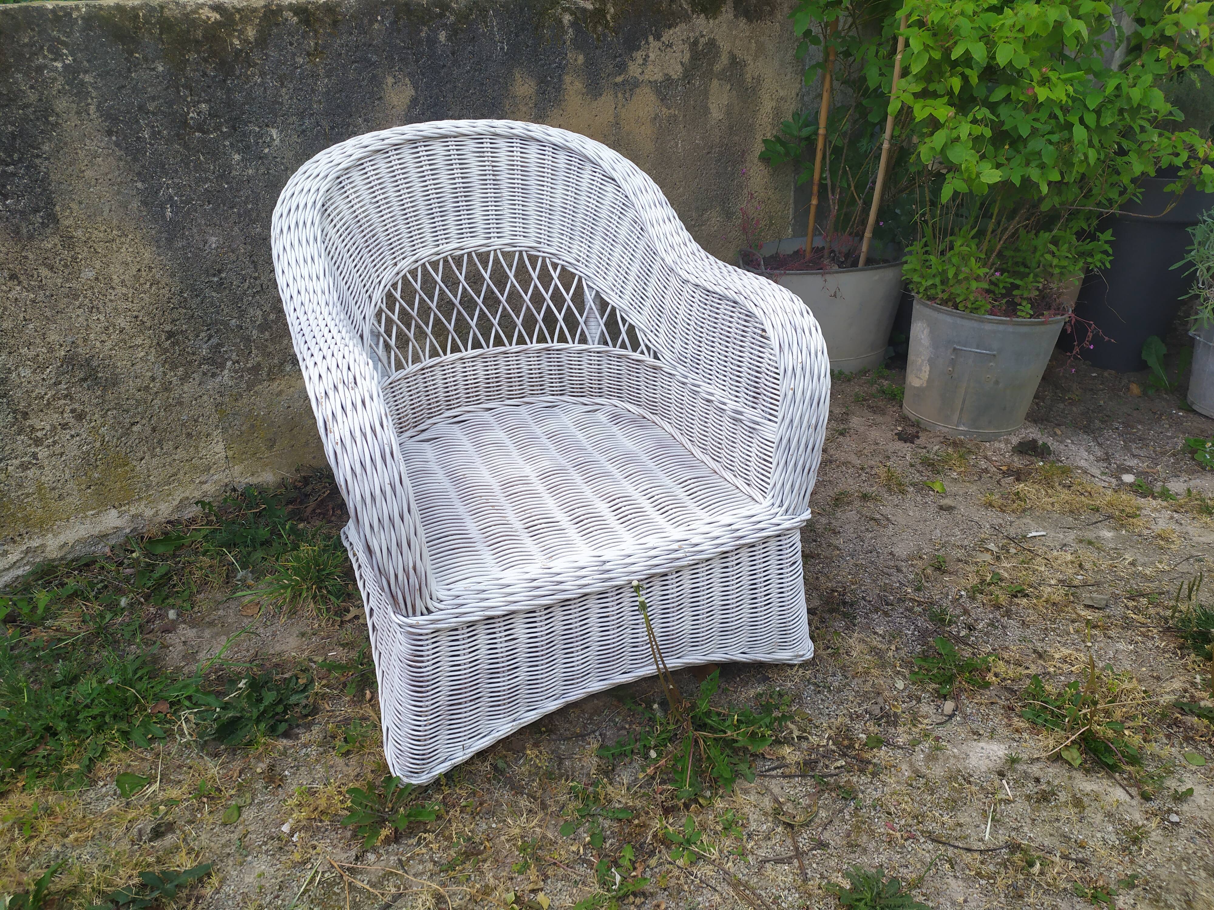 Rattan armchair