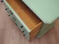 Solid pine chest of drawers painted green, three drawers, Denmark 1950s