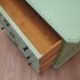 Solid pine chest of drawers painted green, three drawers, Denmark 1950s