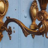 Vintage Rams Head French Bronze Wall Sconces Wall Lights C1930s Pair