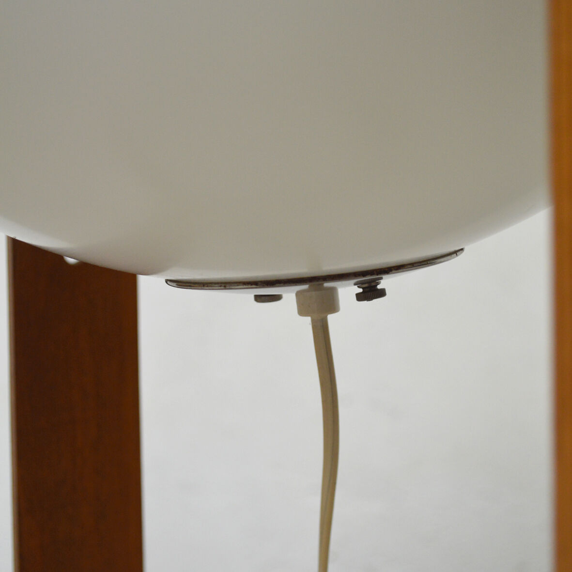 Lampadaire scandinave plywood globe 1960