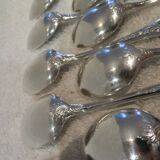 11 silver-plated ice cream scoops by Christofle Marly, 13.3 cm