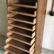 Vintage sliding curtain file cabinet 1950-1970