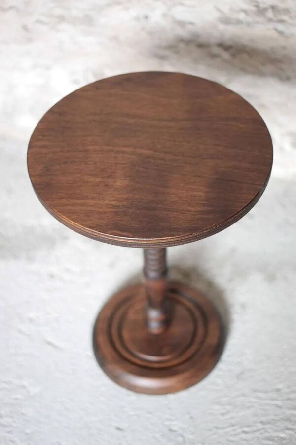 Sellette bois vintage, piédestal bois, porte-plante bois, meuble bois, décoration intérieur
