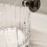 Cristofle iriana crystal ice bucket and two silver handles