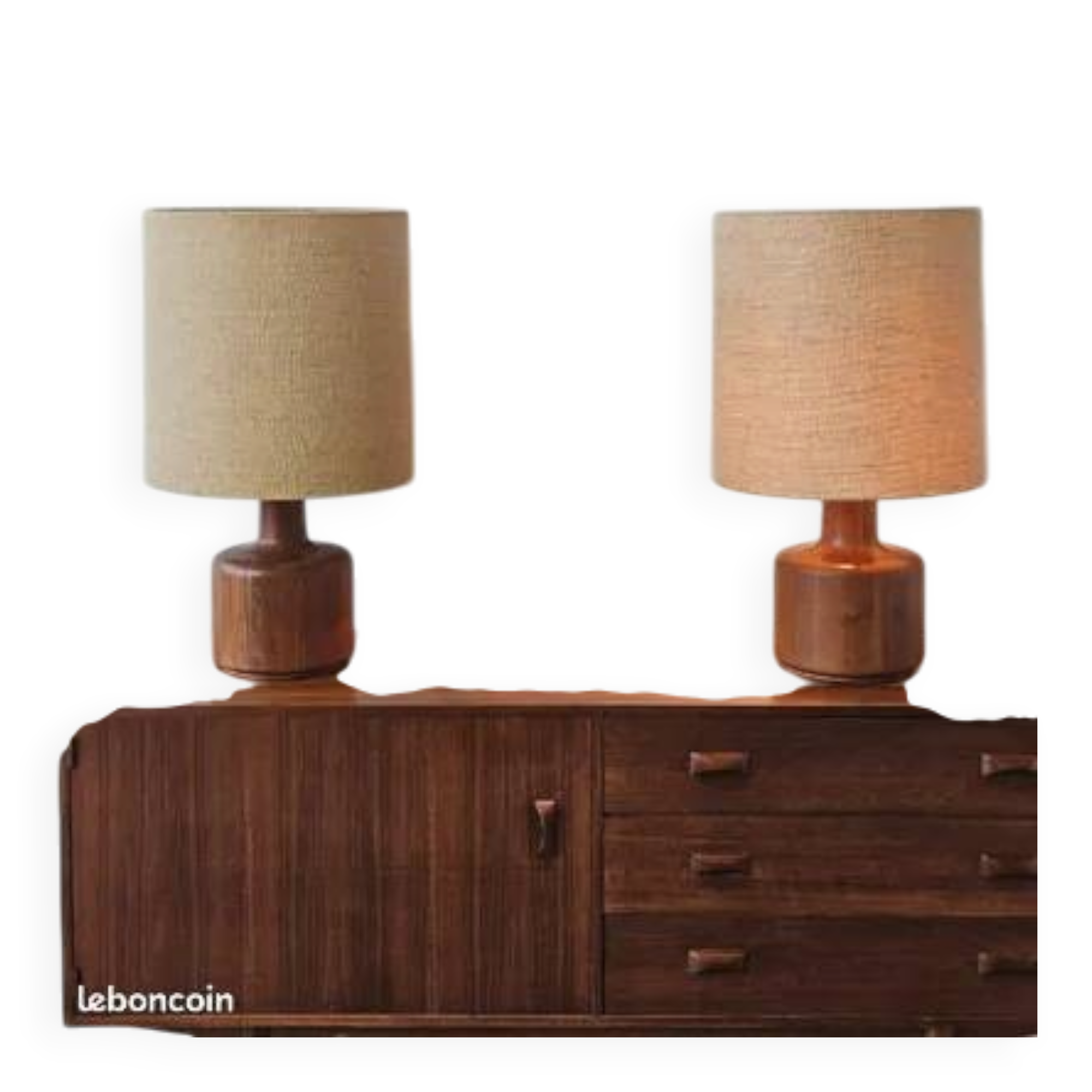 Pair of vintage teak lamps by Belform, Denmark 1960s