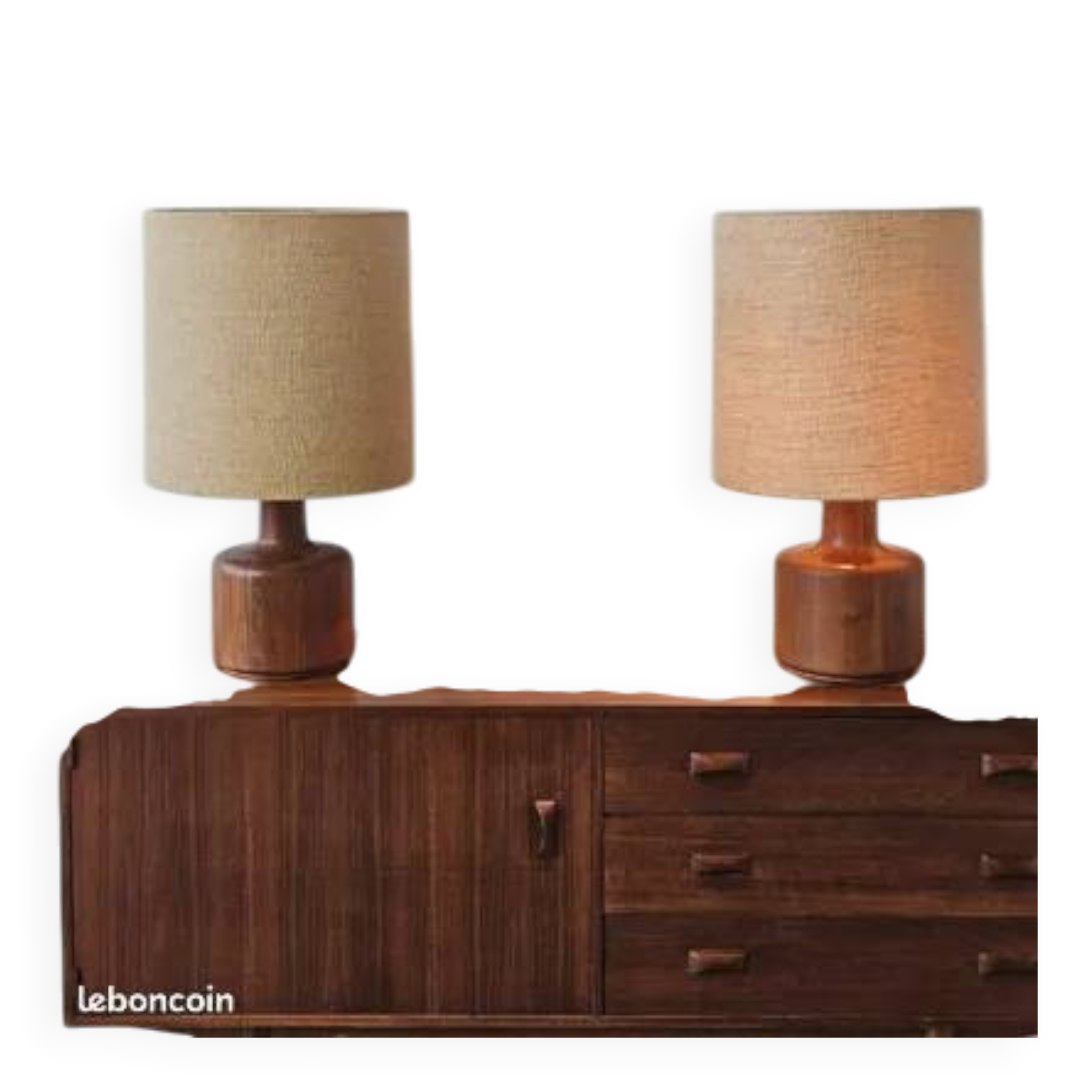 Pair of vintage teak lamps by Belform, Denmark 1960s