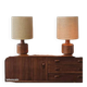 Pair of vintage teak lamps by Belform, Denmark 1960s
