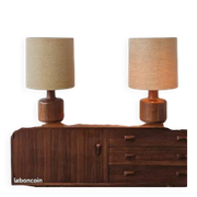 Pair of vintage teak lamps by Belform, Denmark 1960s
