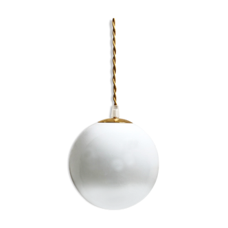Baladeuse boule en verre opalescent