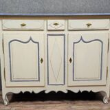 Très grand Buffet d'appui époque Louis XV en bois laqué vers 1750