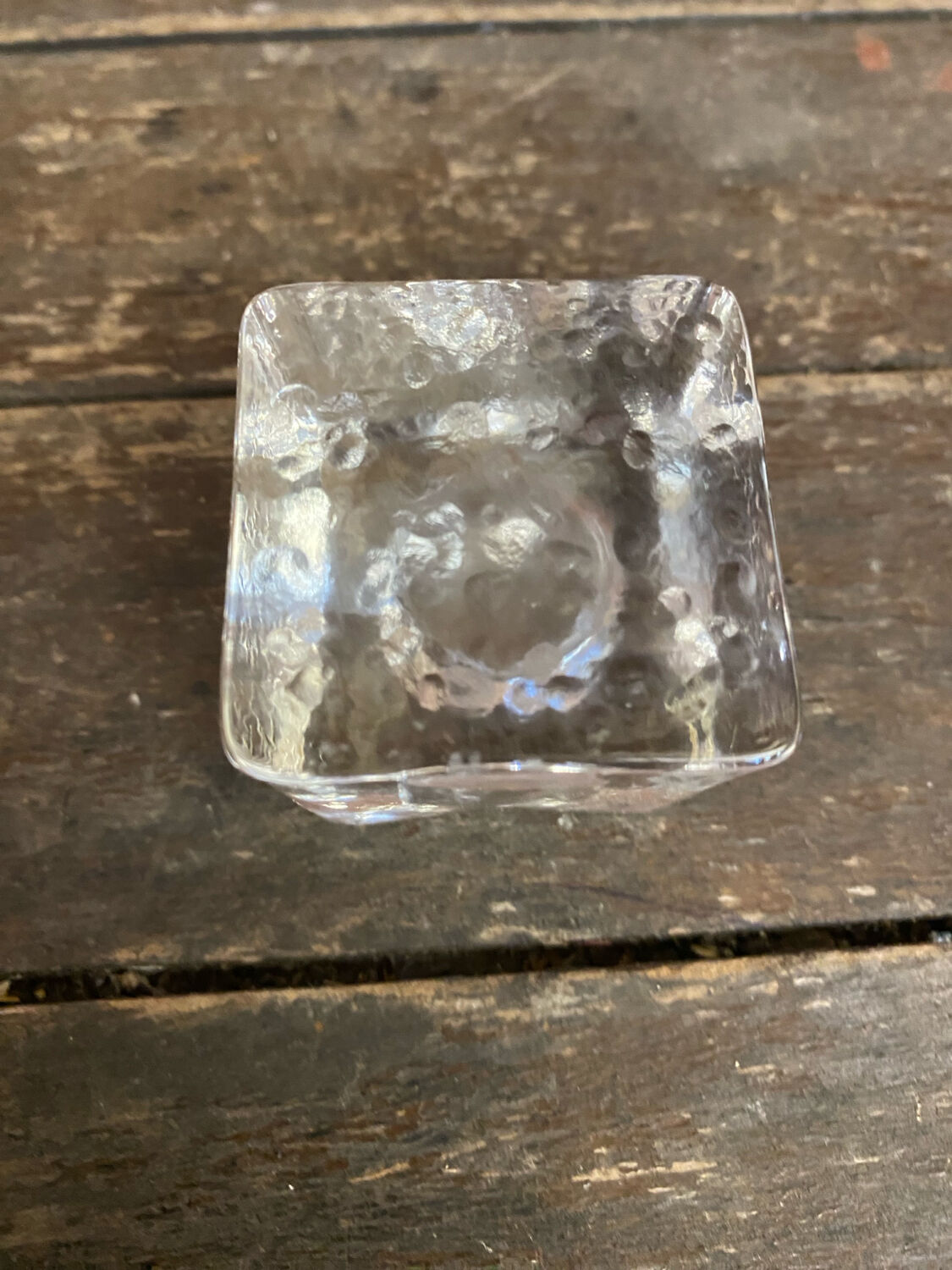 Set of 6 Blenko Ice Design Candle Holders Glass 1970s Vintage