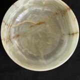 Large vintage hand-carved onyx bowl