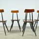 🟡 PIRKKA dining table chairs, Ilmari Tapiovaara, Laukaan Puu, Finland 1950