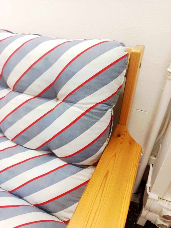 Fauteuil scandinave en pin massif 1970