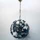 Italian sputnik murano glass smoked glass and metal, 1960s