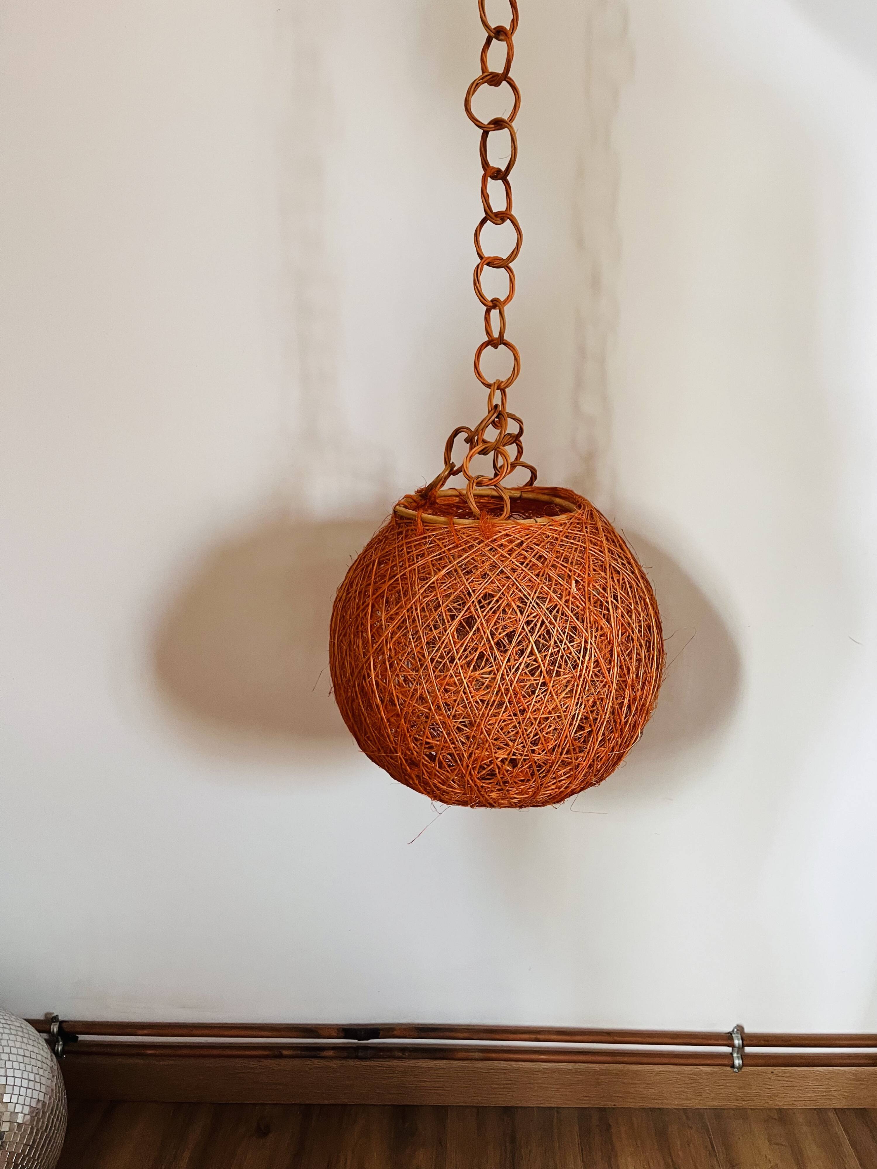 Vintage 1970s ball pendant light