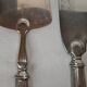 Cake service covered knife shovel Silver metal art deco hallmark