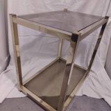 Hollywood Regency style side table, in the style of Dewulf for Belgo Chrom