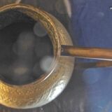 Pitcher - pair of tinned copper pourer qajar persian calligraphy -islamic art