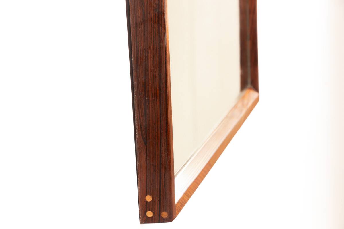 Danish Grand Mirror in rosewood by Aksel Kjesgaard for Odder 1960.