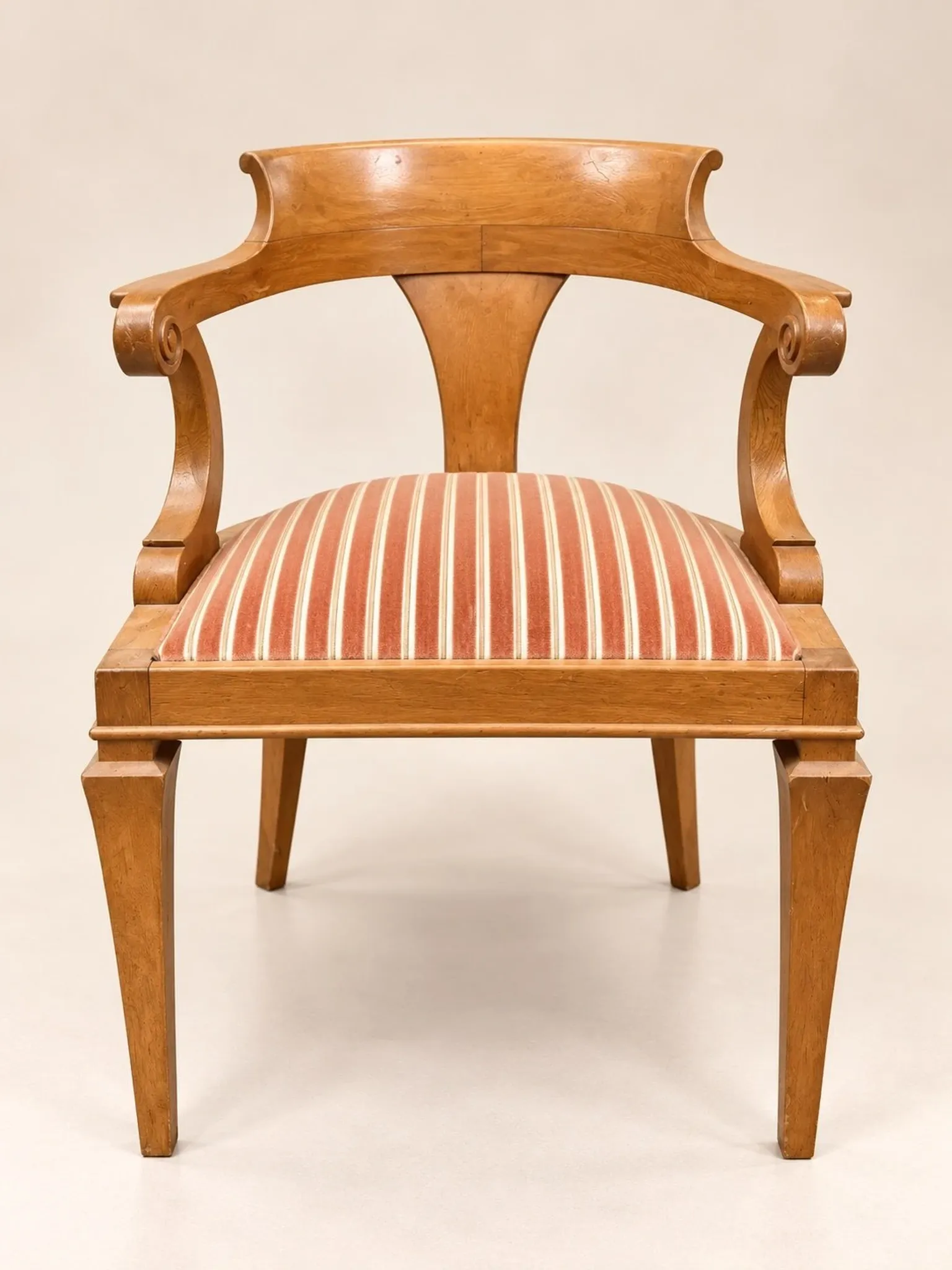 Set of 12 Empire armchairs – Solid oak – Gondola backrest