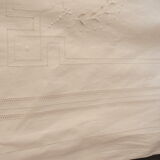 Former embroidered sheet monogram MP embroidery open day row sheets 320 x 200 cm