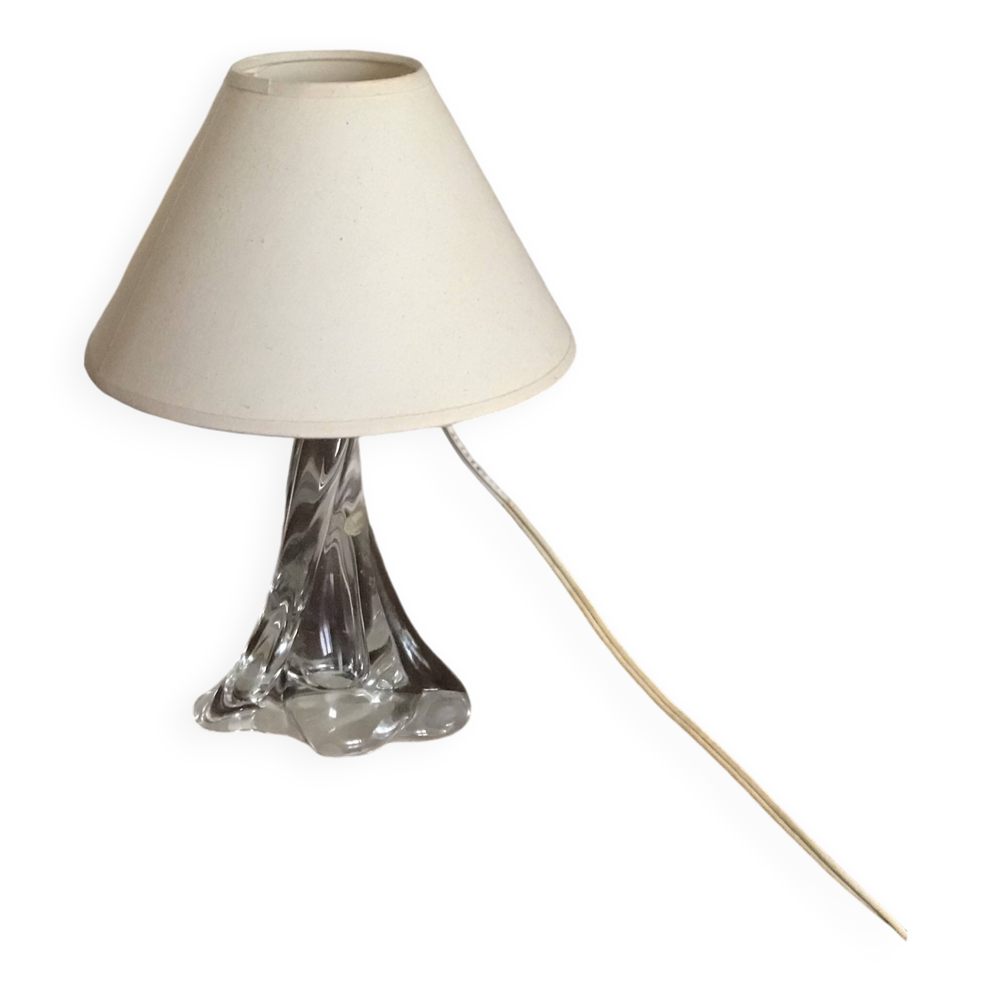 Crystal foot bedside lamp