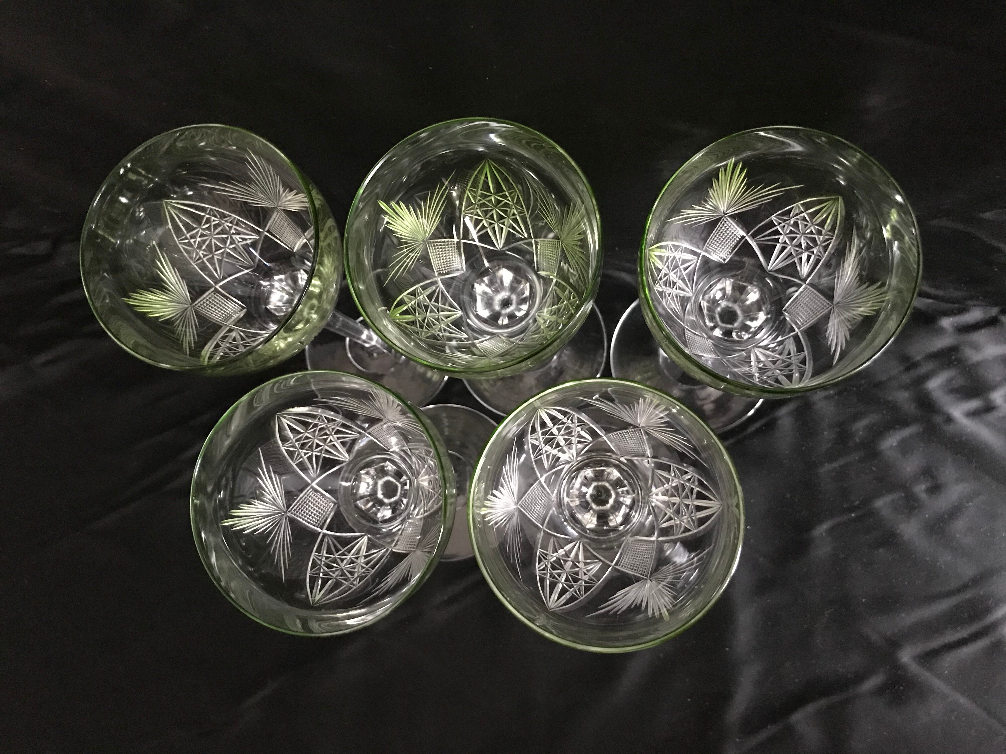 Roemer wine glasses in crystal