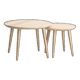 Duo round coffee table in solid Vosges oak